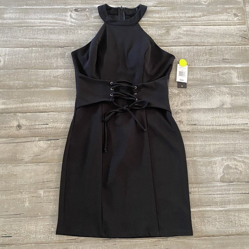 City Triangles Womens Dress Junior's Size 7 Black Sleeveless‎ New Party Dress